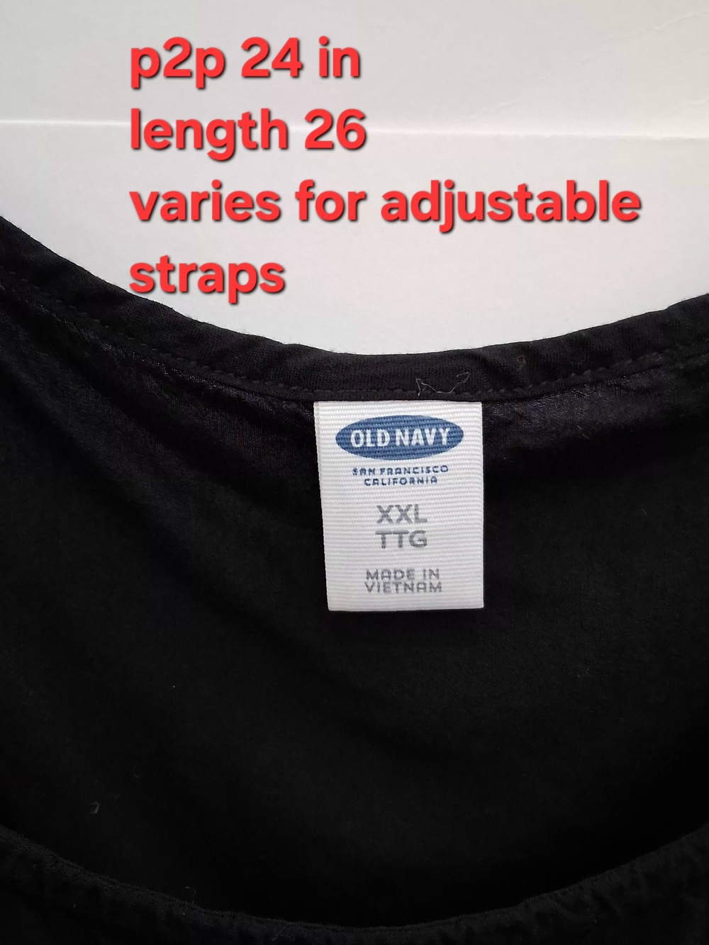 Old Navy Black Ruffle-Hem Cami Tank Size XXL Fit 1X - Picture 5 of 5